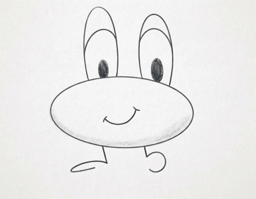 Boceto original de Akiko dibujado a lápiz